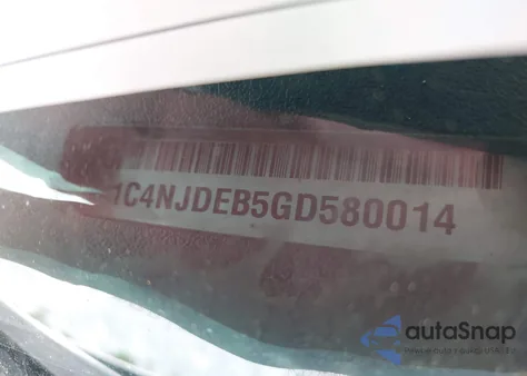 2016 Jeep Compass High Altitude Edition z USA, uszkodzony, nr VIN 1C4NJDEB5GD580014